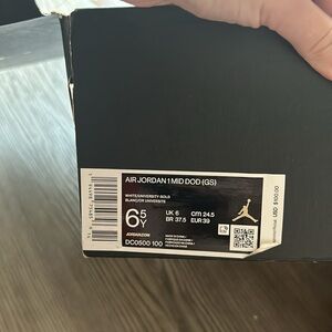 Jordan Air Mid Sneakers in White and Gold